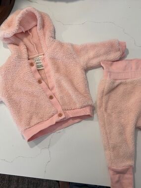 Baby girl outfit set - 0-3 months - pink